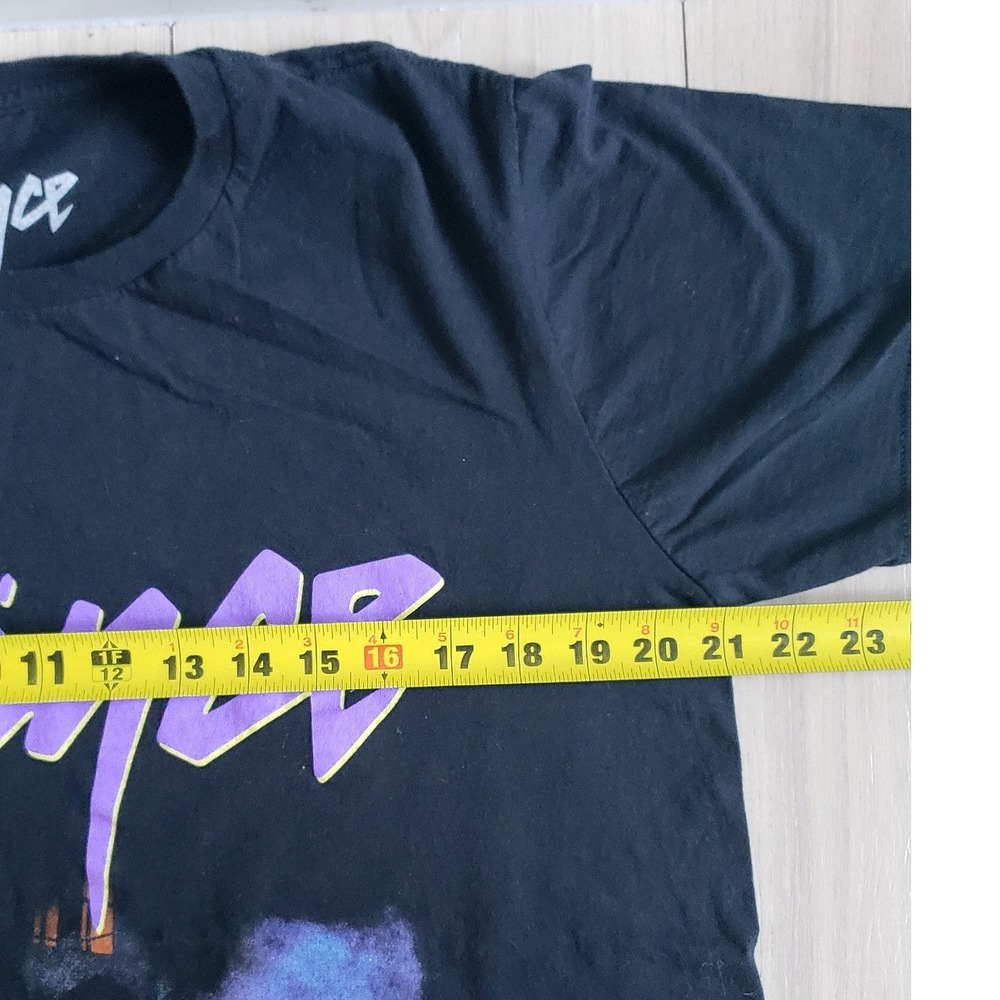 Prince Purple Rain Shirt Mens Large Black Cotton Band Graphic Tee Rock Music - Picture 4 of 5